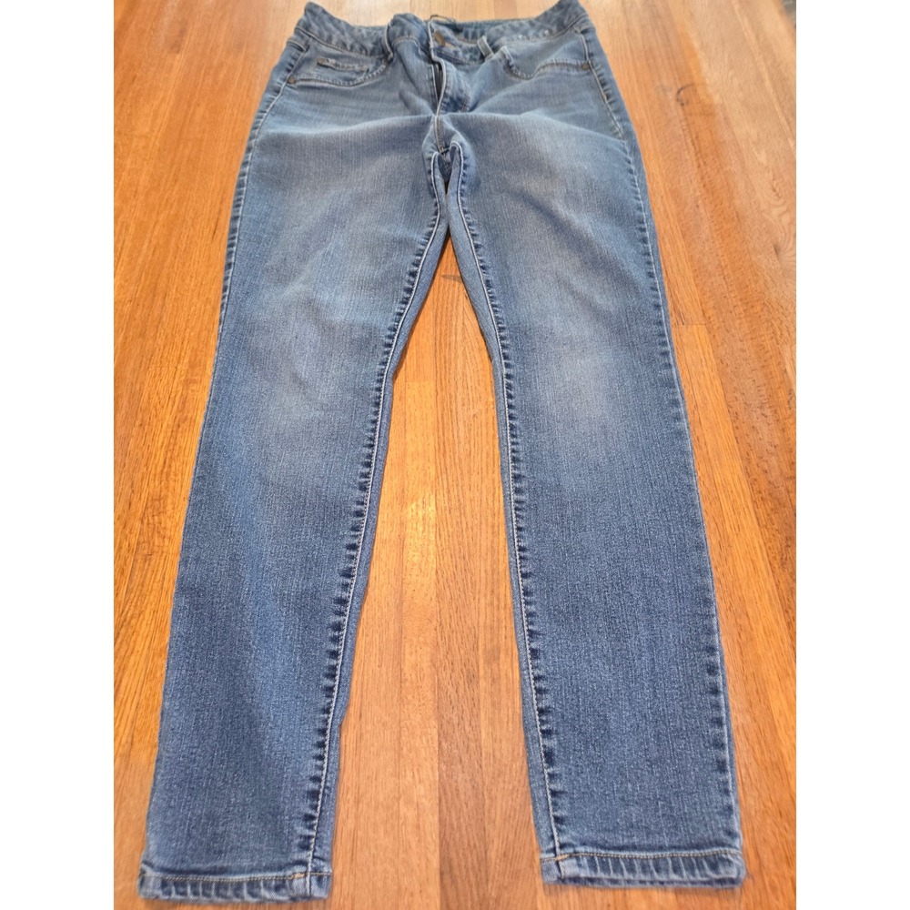 d.jeans Womens 10 Blue Denim Ankle Skinny Mid-Raise Medium Wash Stretch Jeans
